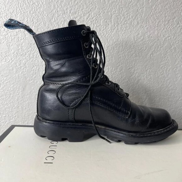 John Fluevog Ankle Boots Black Leather The Seventh Heaven Sole Women's Size 6.5 - Picture 2 of 13